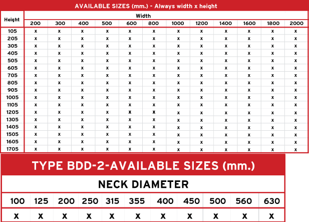 Product 1 Aviable Sizes