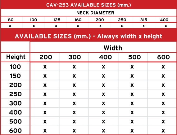 Product 1 Aviable Sizes