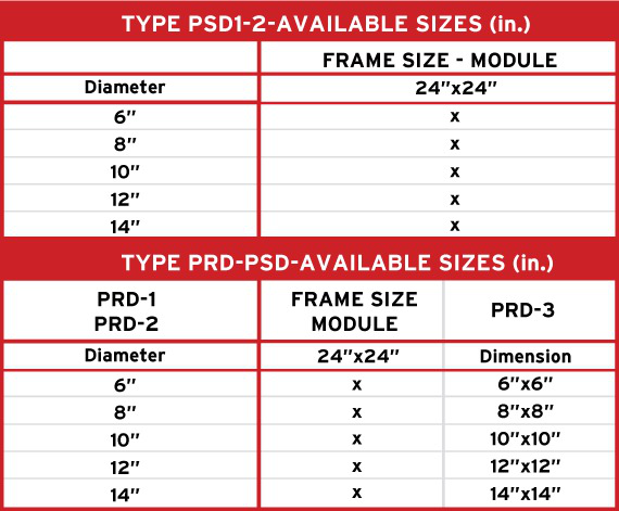 Product 1 Aviable Sizes