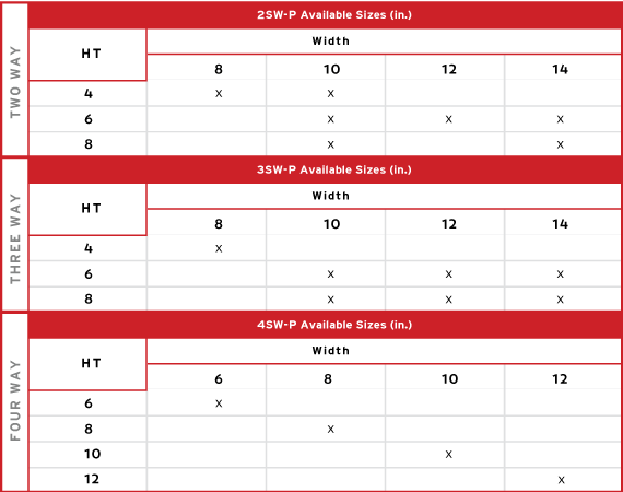 Product 1 Aviable Sizes