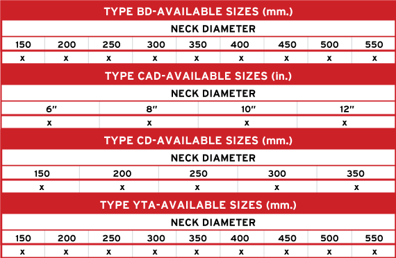 Product 1 Aviable Sizes