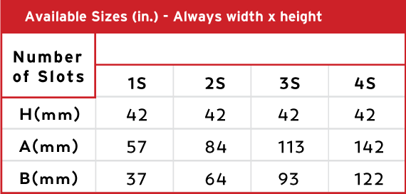 Product 1 Aviable Sizes