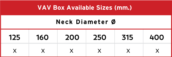 Product 1 Aviable Sizes