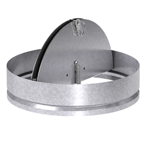 Round Ceiling Radiation Butterfly & Curtain Type Damper - UL Button Image  2 